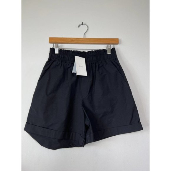 A.L.C Kaleb Pull On High Rise Fixed Cuff Shorts Women's Black Size: Small NWT - Picture 2 of 7